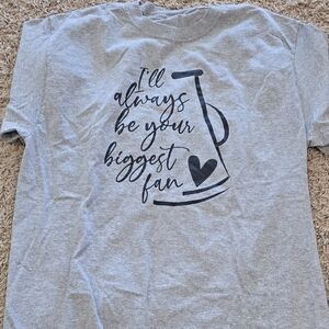 Gray T-Shirt with Black Cheer Graphic